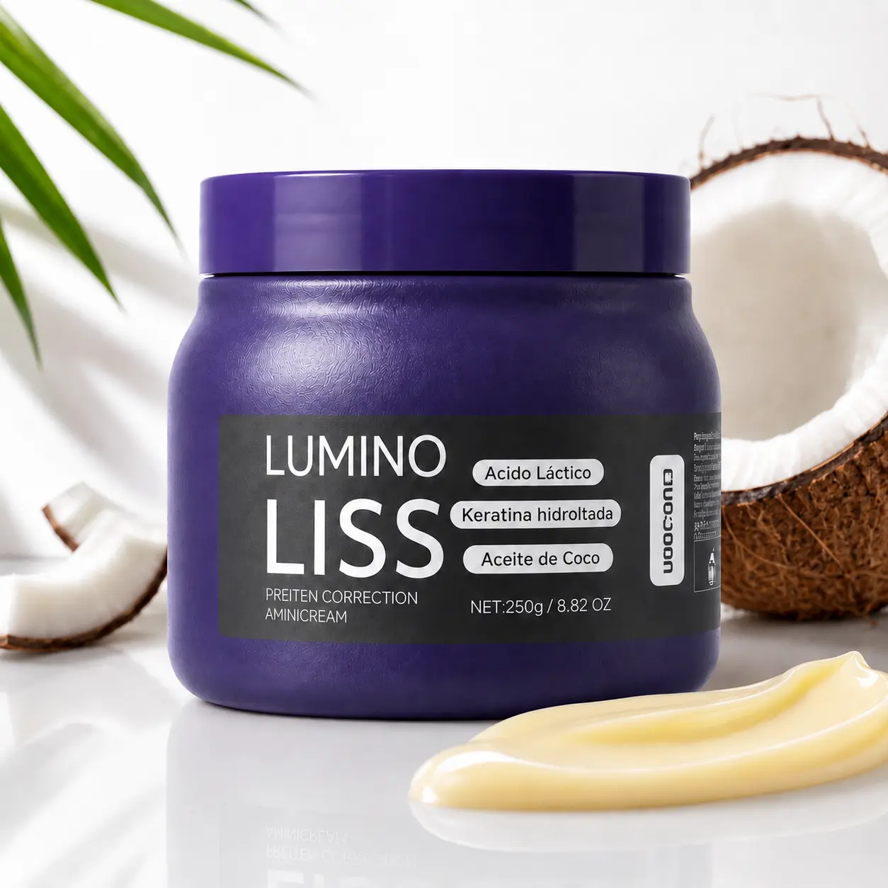 Lumino Liss Protein Correction Hair Cream 250g, Hydrolyzed Keratin & Coconut Oil Hair Treatment Mask, Smooths Frizz, Boosts Shine, Deep Conditioning Cream for Dry, Rough & Unmanageable Hair