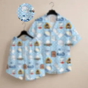 Hawaiian Shirt, Cartoon Beach Shirt, Summer Vacation Outfit, Unisex Shirt