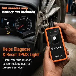 [GM only not universal 315/433MHz] EL-50448 TPMS Relearn Tool for GM Tire Sensor TPMS Reset Tool Tire Pressure Monitor system Activation Tool OEC-T5 for GM Buick/Chevy/Cadillac Series Vehicles 2023 Edition (Battery not included) outdoorfun