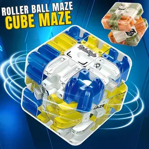 3D Magic Cube Maze Ball Puzzle - Spatial Awareness Brain Training Toy for Stress Relief & Logic Development, Educational Focus Game Gift for Adults Teens (Labyrinth maze cube outdoorfun