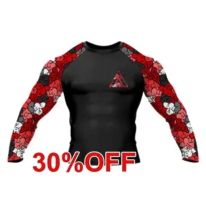 Red RNC-Camo Jiu Jitsu Long Sleeve Rashguard