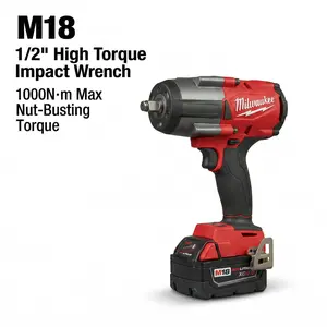 Milwaukee 1000Nm 1/2  ， impact wrench lug nuts high torque brushless handy man tools 4-mode drive control m electric driver, compact tools for  M18 Lithium Replacement Pack detent pin battery kit