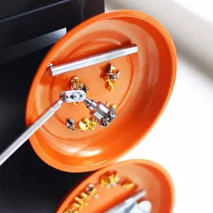 Stainless Steel Magnetic Tray, Strong Magnet Tool Bowl, Thickened Tray for Metal Parts, 3-6 Inch Sizes, Ideal for Bolts and Screws