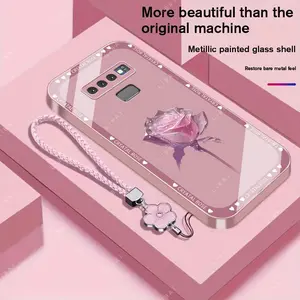 Suitable for [Galaxy Note9] Brand new premium phone case,  Free four-leaf clover lanyard，drop-proof and fingerprint-resistant，simple and elegant design，multiple colors available YM99