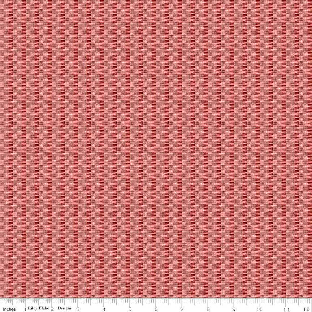 Fabric Riley Blake Red Shadow Stripe Stitcher's Flannel by the Quarter Yard F15551-RED