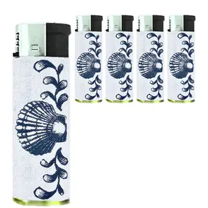 Coastal Theme Seashell Mermaid Pocket Lighter Set