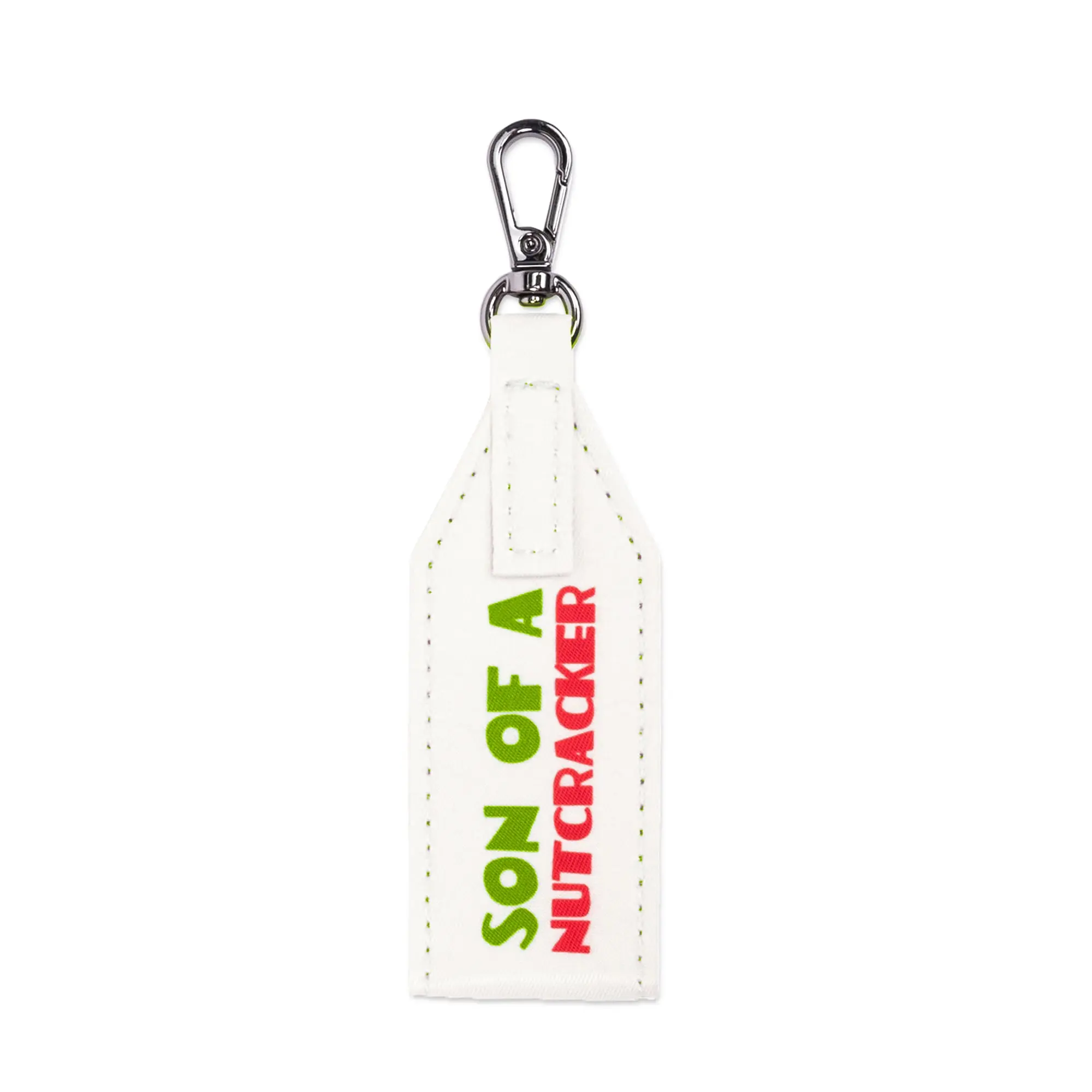 Elf-X-Lug Cheer Oversized Puller - 360° Clasp Turn, Gunmetal Hardware, Cute Personalized 1"w Puller, Holiday-Ready Style Keychain for Backpack, 0.02 lb, 3.5"h x 0.125"d