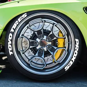 Car Wheel Letter Tire Sticker,  1 Set Universal Car Wheel Decal Sticker, No Glue Required Waterproof Decals Styling Sticker for Car Motorcycle, Vehicle Exterior Decoration, Sticker For Cars