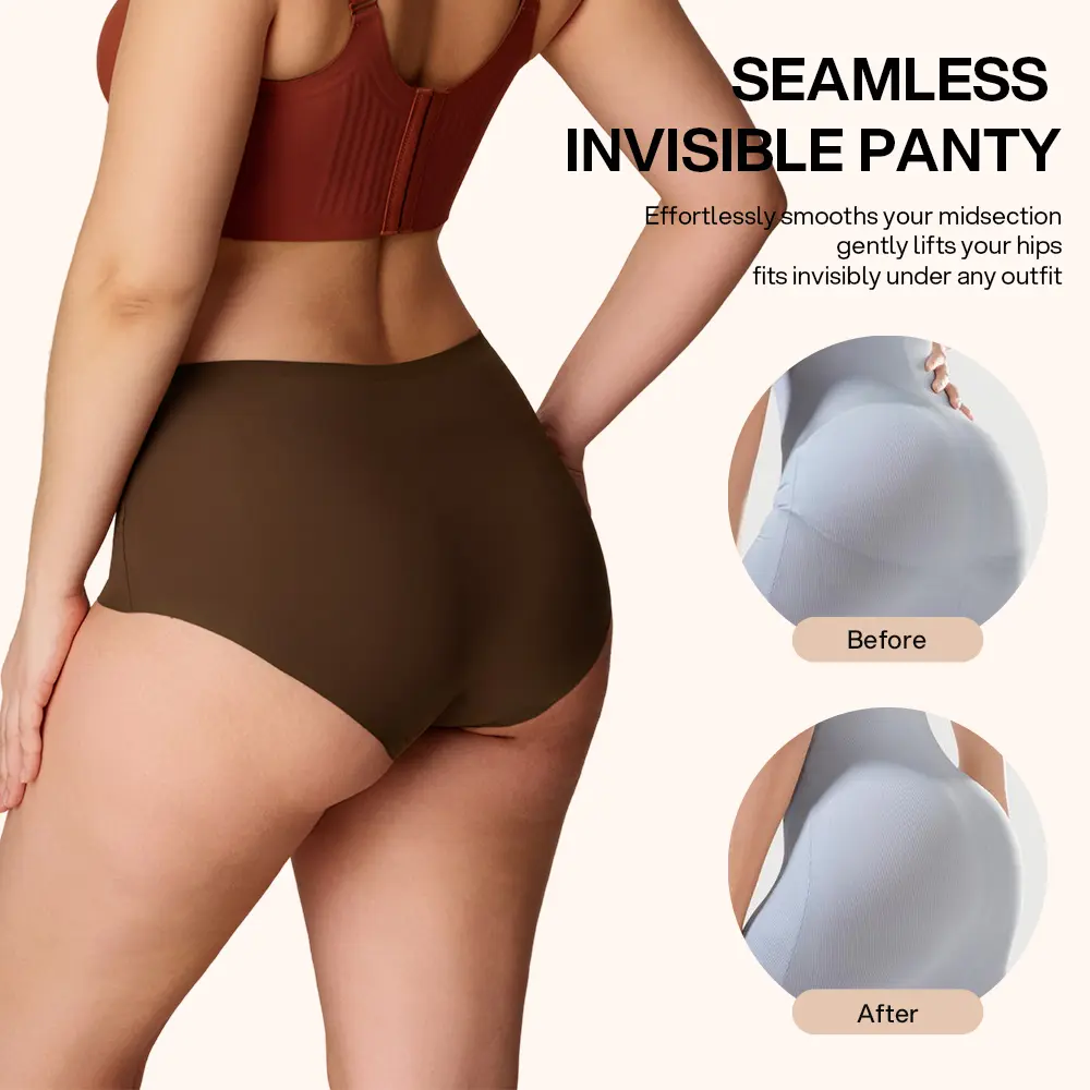 LILYLOVE Women's 7-Pack Multicolor Basic Seamless Panties Set - Mid Waist, Casual Knicker, Seamless Breathable Fabric, Comfy Innerwear, Granny Panties, Stress-Free Everyday Wear, Wedding Use, Holiday, Seven Pieces
