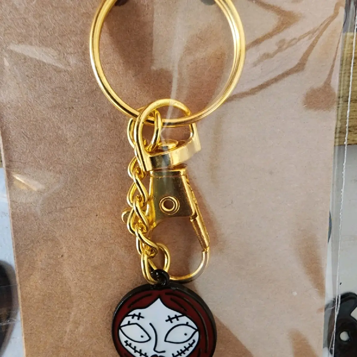 Swivel Snap Hook and Split Key Ring Keychains Halloween & Christmas Jack & Sally Enamel Charms Keychains