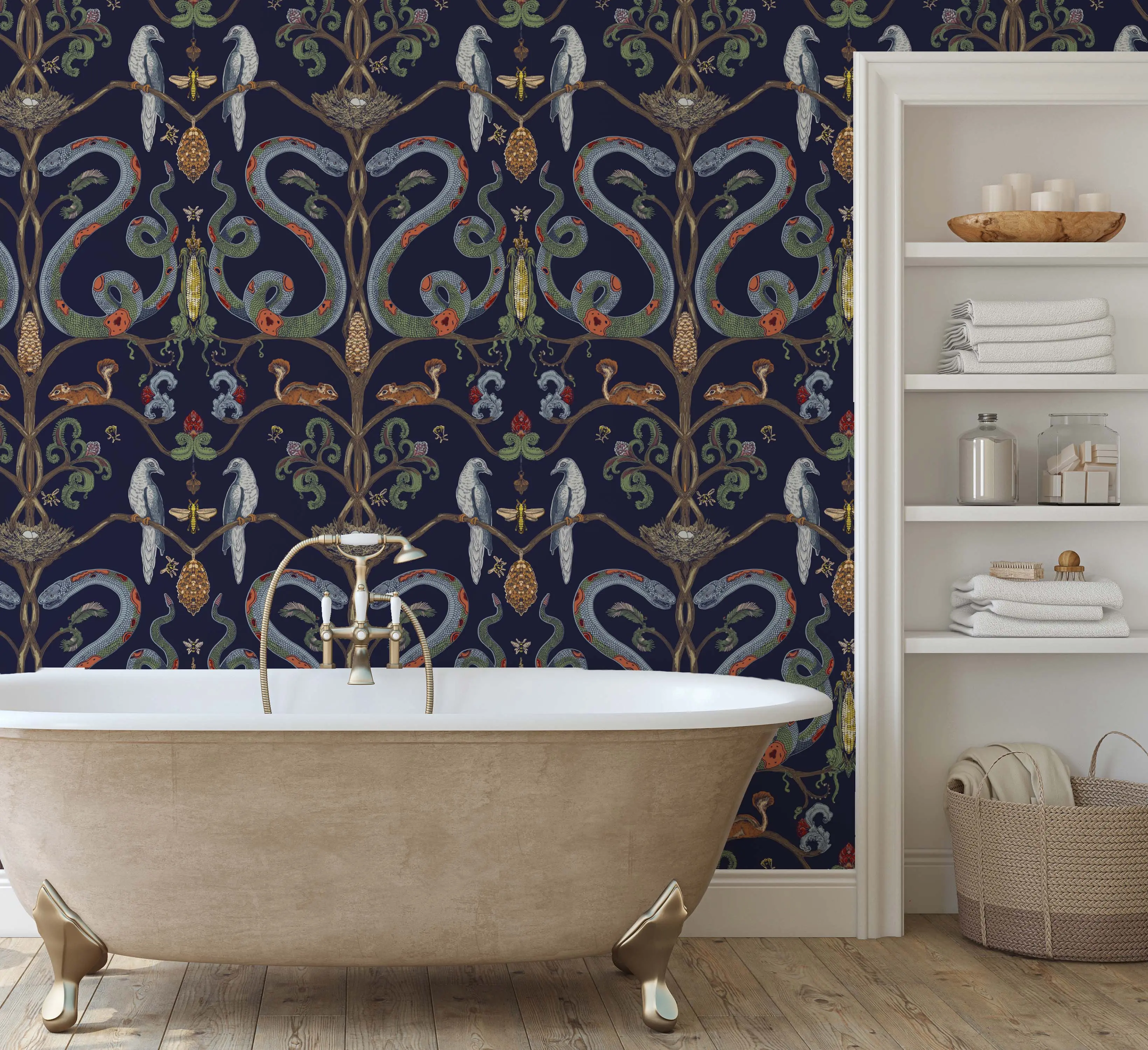 Snake Party 2.0  Wallpaper removable wall decoration peel and stick