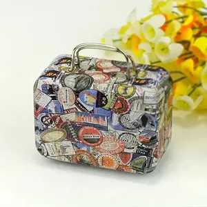 Vintage Style Mini Lightweight Handbag Storage Box, Stainless Steel Multi-Functional Travel Organizer, Daily Office Supplies Storage Gift