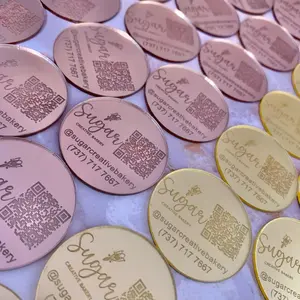 12 Units Custom Acrylic Logo Tags for Business Branding and Packaging Laser Engraved for Professional Use