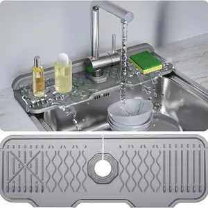 The Effortless Drain Mat: Sink Faucet Splash Guard
