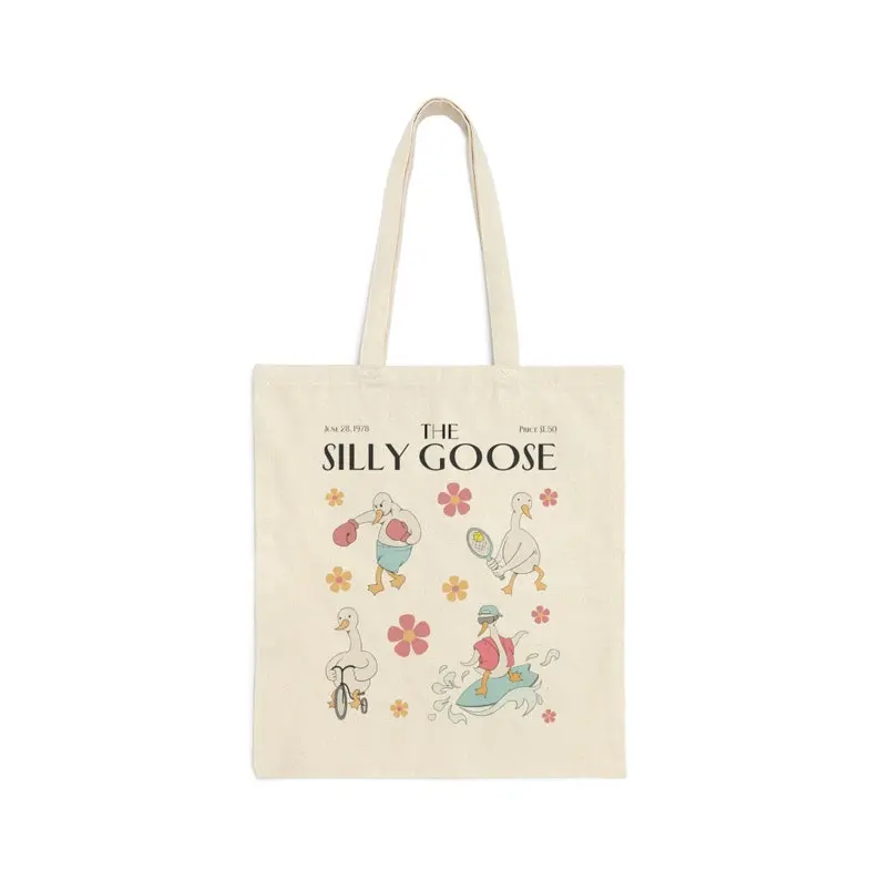 Silly Goose Tote - Silly Goose - Silly Goose Bag - Funny Goose - Funny Goose Tote -Goose Lover Gift-New Yorker Tote-New Yorker-Magazine Tote