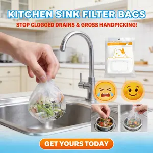 Eco-Friendly Sink Stretchable Strainer Mesh Bags – Disposable Anti-Clogging Drain Filters for Kitchen  , Bathroom & Laundry,  Hygienic Easy Clean  Utensils Dish Fine
