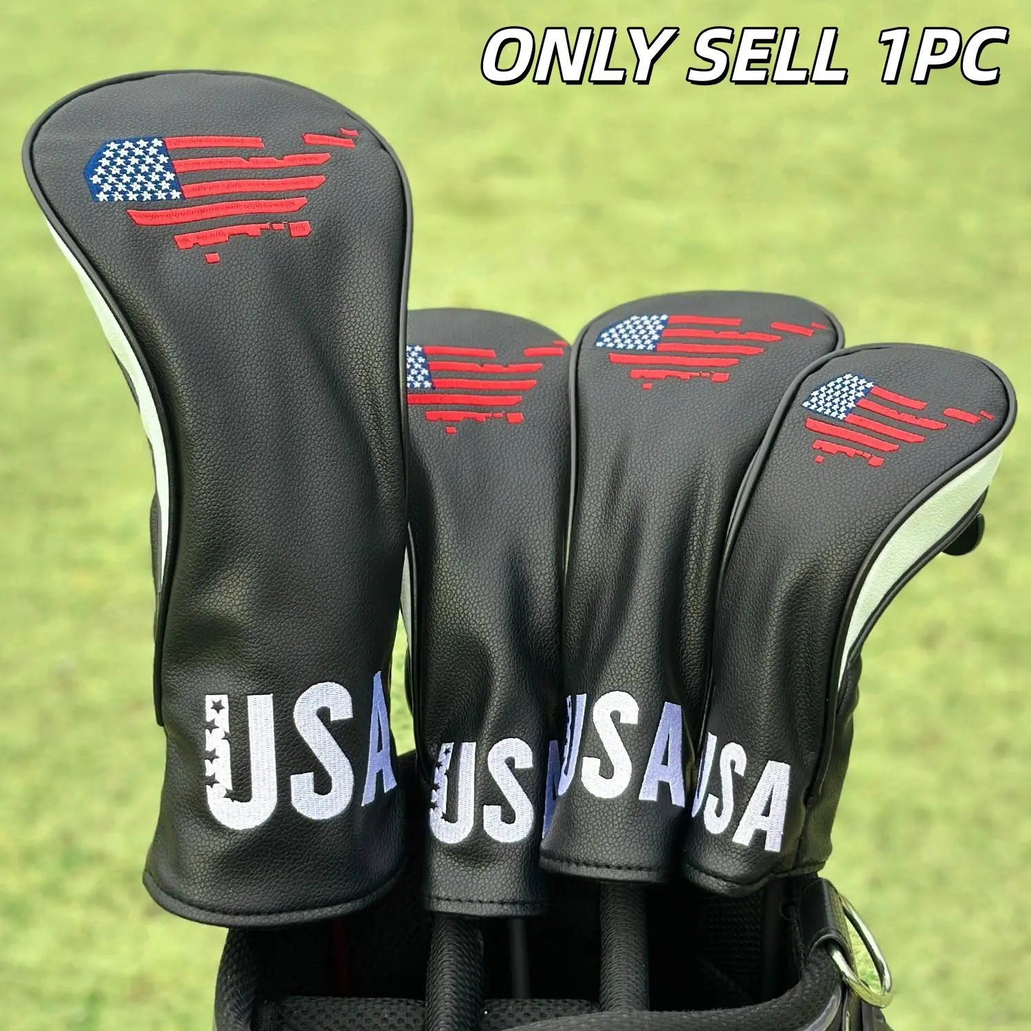 Usa Map Style Golf Club Cover Fits 1pc/4pcs Drivers & Woods, Durable Synthetic Material, Perfect Gift for Festivals, Golf Accessory, Golf Gear, Golf Supply