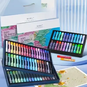 Soft Oil Pastel Set with 48 Vivid Colors, Art Supplies, Art Drawing Supplies, Perfect for Blending and Mixing, Ideal for Artists, Beginners, Adults and Teachers