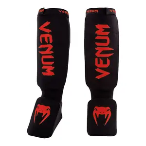 Venum Kontact Shin Guards - Black/Red