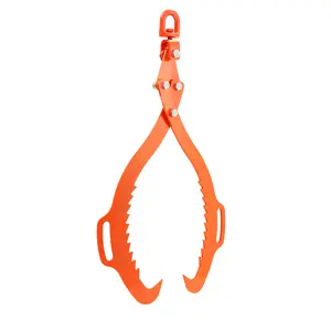 【fathersdaygift】VEVOR 32in Log Lifting Tongs, 2-Claw Log Tongs, Heavy Duty Steel Log Grapple, 1543LBS Lifting Capacity, Swivel Log Graper Timber, Eagle Claw Design, Log Skidding Tongs for Trucks, Tractors, Forklifts