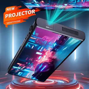 W&O Unlocked 5G Projector Smart Phone, 6.79' 12000mAh Mobile Phones 12GB RAM 512GB ROM,Dual SlM/2TB Expand/OTG/GPS