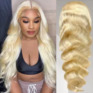 613 Lace Front Wig Human Hair 13x6 Transparent Lace 12A Blonde Glueless Lace Front Wigs Human Hair 613 Body Wave Lace Front Wig Human Hair 613 HD Lace Frontal Wig