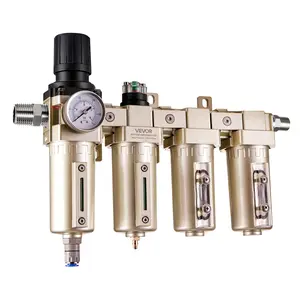 fathersdaygift  VEVOR Air Compressor Filter Regulator, 3/4 NPT 4-Stage 5m 0.3m 0.1m 0.1m Air Drying System with Micron Filters Double Desiccant Dryer, Auto Drain Air Compressor Water Separator 175PSI Max