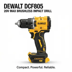 Dewalt DCF805 20V Drill Bundle: 0-34000bpm Impact Rate, 1.34-2.02kg, One Battery & Charger