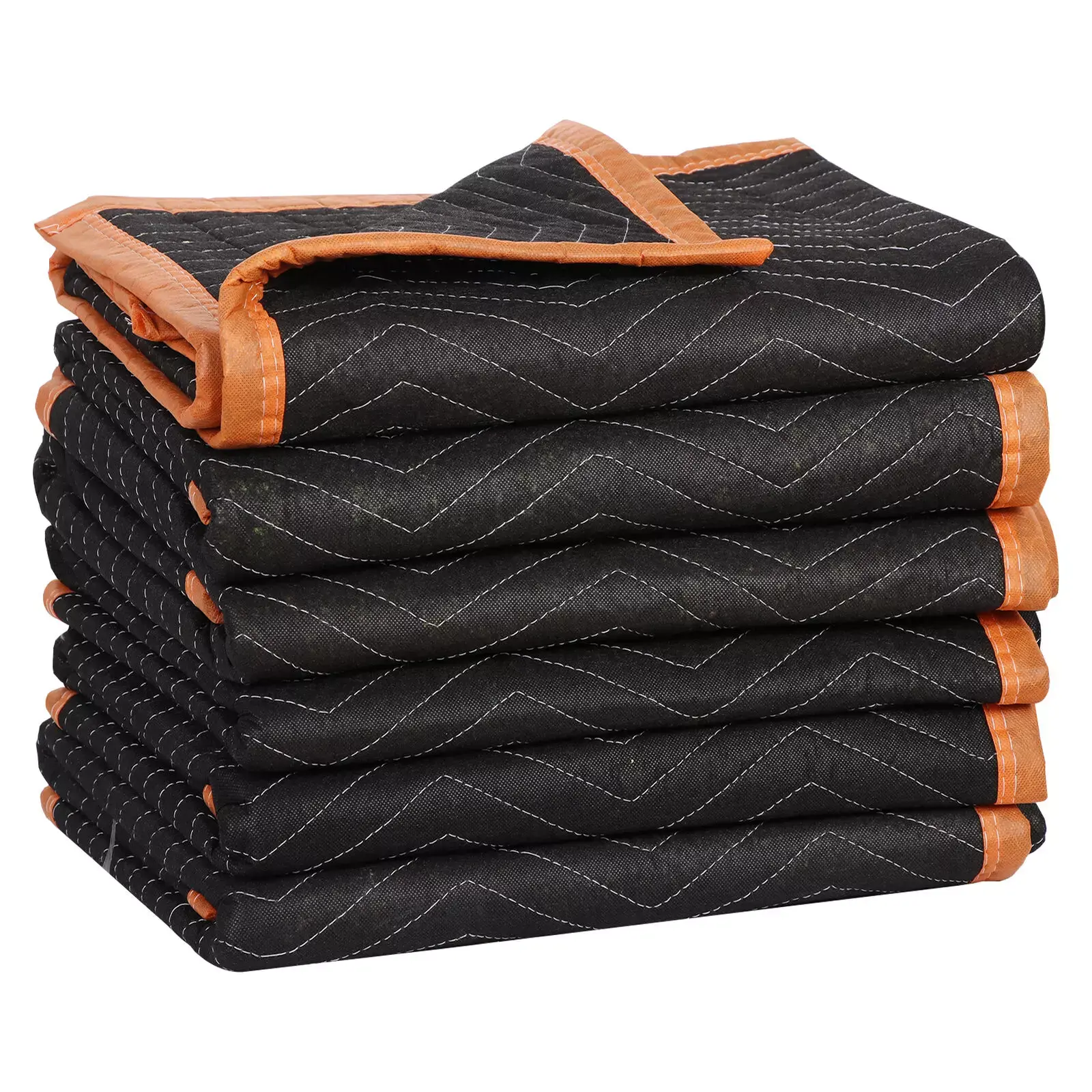 6-Pack Quilted Moving Blankets – 40"x72" Heavy-Duty Packing & Shipping Pads for Furniture Protection