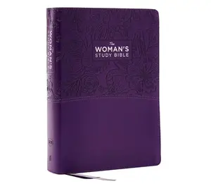 KJV, The Woman's Study Bible, Purple Leathersoft, Red Letter, Full-Color Edition, Comfort Print: Receiving God's Truth for Balance, Hope, and Transformation Leather Bound – September 26, 2023
