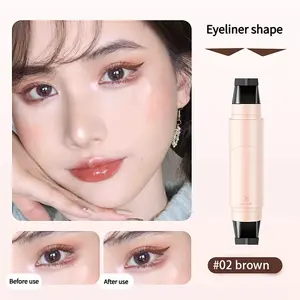 Rotating Eyeliner Stamp Pen, Longwear Eye Liner, Long-Lasting Waterproof Quick-Dry, Precision Application, Suitable for Beginners, Daily Use