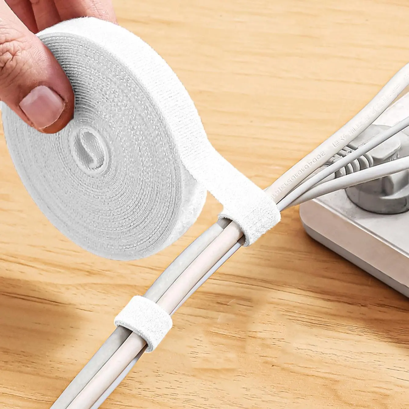 Hook & Loop Cable Tie, Multifunctional Cable Tie, 1 Roll Computer Cable Management Tie, Velcro Tie For Fastening Wire & Organizing Cord, Desk Cable Organizer, Cable Ties For Cords, Office Accessory, Office Supplies