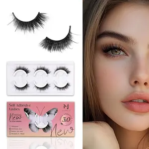 Jomay 3.0 Self Adhesive Lashes - 3 Pairs Waterproof Anti-Freeze No Glue Needed Secure 72h Hold Makeup Cosmetic LashClusters Kit lash clusters lash cluster lash clusters kit High Quality Eyelashes Individual False Eyelash