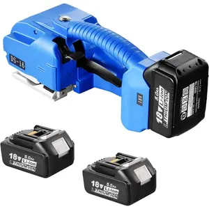 VEVOR Electric Strapping Machine, for 0.35 - 0.63 PP PET Straps, Portable Electric Banding Tool with Digital Display, 2x 5000mAh Battery Powered Automatic Strapping Tool for Packaging Box PalletVEVOR Super Brand Day