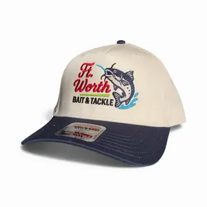 Ft. Worth Bait & Tackle Catfish Fishing Hat with Embroidered Logo and Adjustable Back Otto