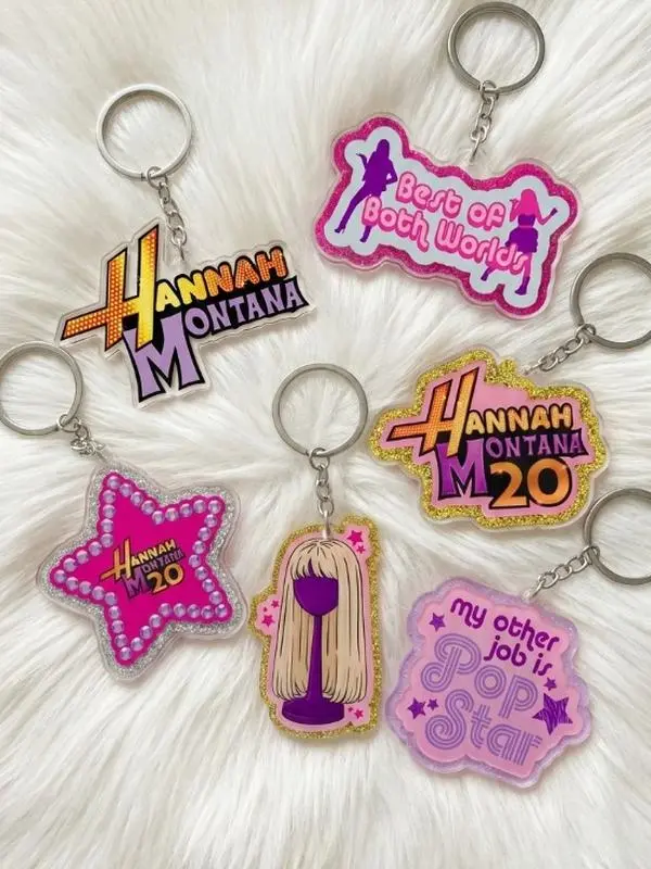 [HOT Keychain] 2000's Pop Star guitar Inspired 1 Layer Keychain, Acrylic Charm