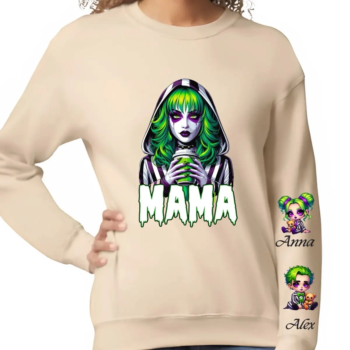 Mama crew neck sweater customizable names Clothing
