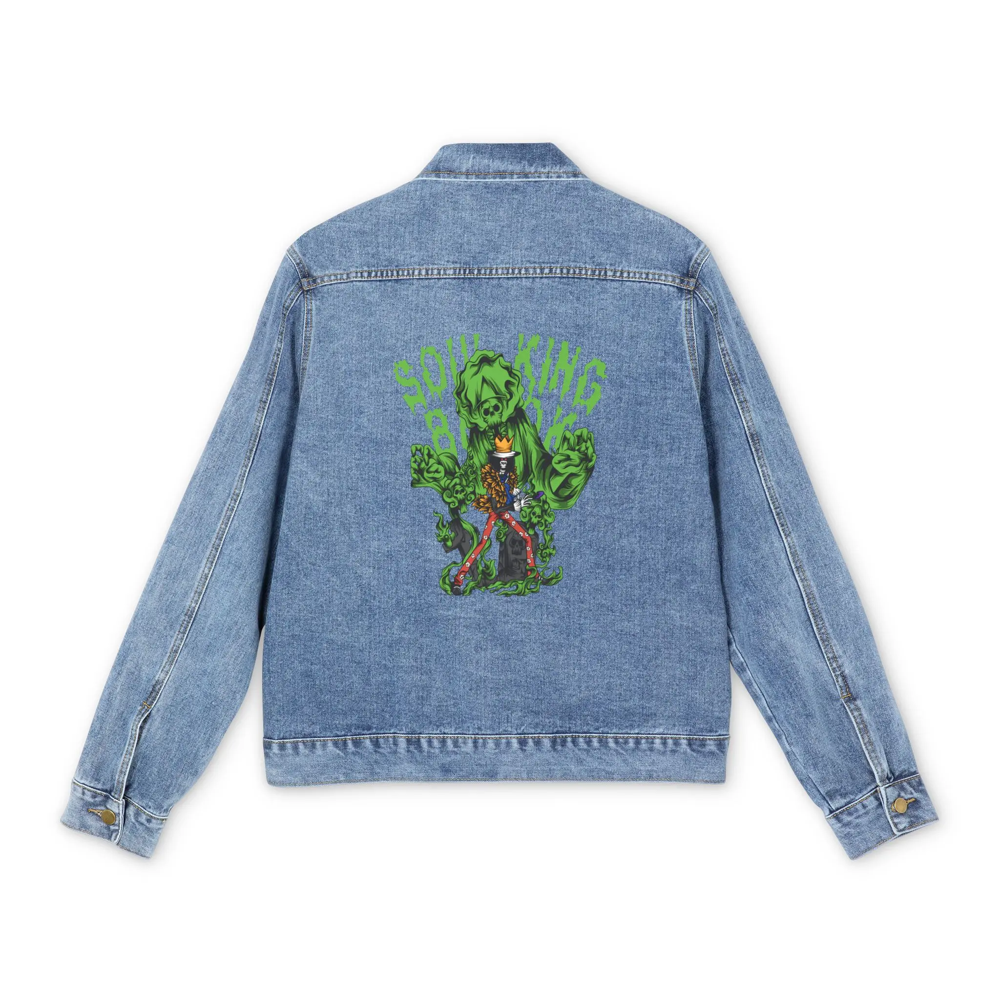 Anime Denim Jacket for Men, Japanese Cartoon Graphic, Otaku Streetwear, Manga Fashion Coat, Anime Lover Gift, DBZ, JJK, Naruto, JuJitsu Kaisen, Itadori, yuji, Satoru, Gojo, sasuke, DMS, demonslayer, Asian Style Outerwear,