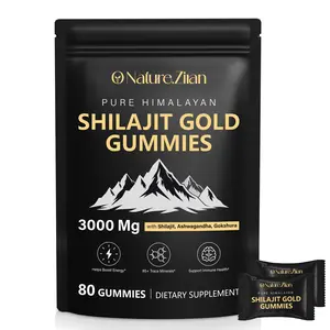 Shilajit Gummies for Men & Women - Shilajit Gold Gummies Rich In Ashwagandha, Gokshura with 85+ Minerals, Authentic Flavor,Organic, Zero Sugar & Vegan, 100% Natural - 80 Count