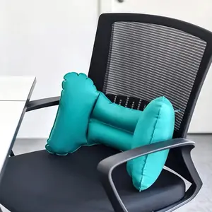 H-Shaped Inflatable Lumbar Pillow, Comfortable Back Support for Office, Travel, Car, Plane, High-Speed Train, Relieves Waist Pressure
