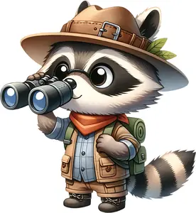 DTF Transfer – HH Raccoon Camper Multi Sizes