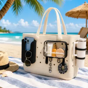 Accessories for Bogg Bags,7PCS Compatible with Original Medium and Large Bogg Bag,Phone Holder for Inside and Outside of Bogg Bag Accessories,PVC Insert Bags,Hooks,and Keychain