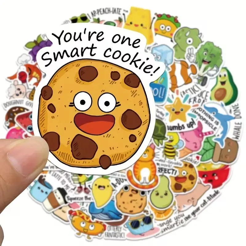 [100pcs Fun Reward Stickers] 100pcs Fun Incentive Reward Stickers | Cute Animals Cartoon Pattern Decals | School Teacher Supplies Gift Sticker Set Packs Scrapbook Accessories Scrapbooking Funny Stickers