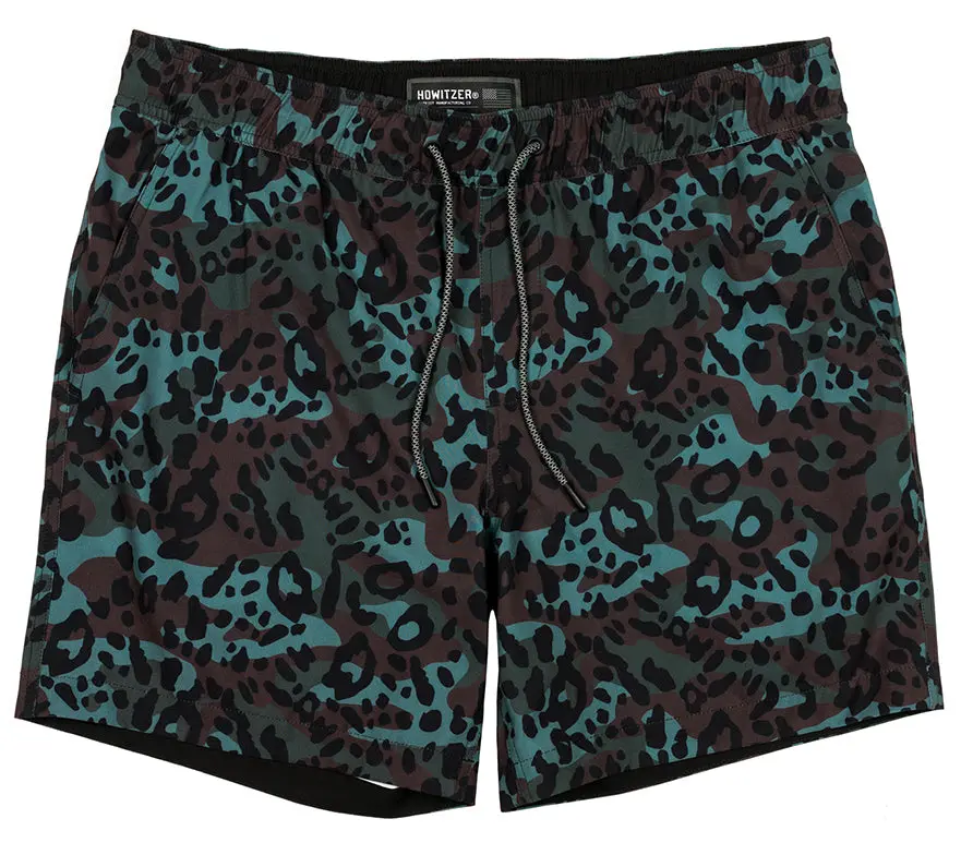 Howitzer Men's Cheebruh Print Boardshorts - Casual Adults' Beachy Men's Shorts, Lightweight Polyester Summer Swim Trunks, 11" Inseam, Back Pocket, Adjustable Waist, All Seasons Wear