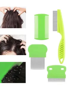 4pcs Scalp Comb Set, Dandruff Lice Detangler, Fine Tooth Massage Brush, Multi-Functional Hair Care Tool, Ideal for Women's Styling & Scalp Health, Dandruff Remover Comb, Detangling Hairbrush