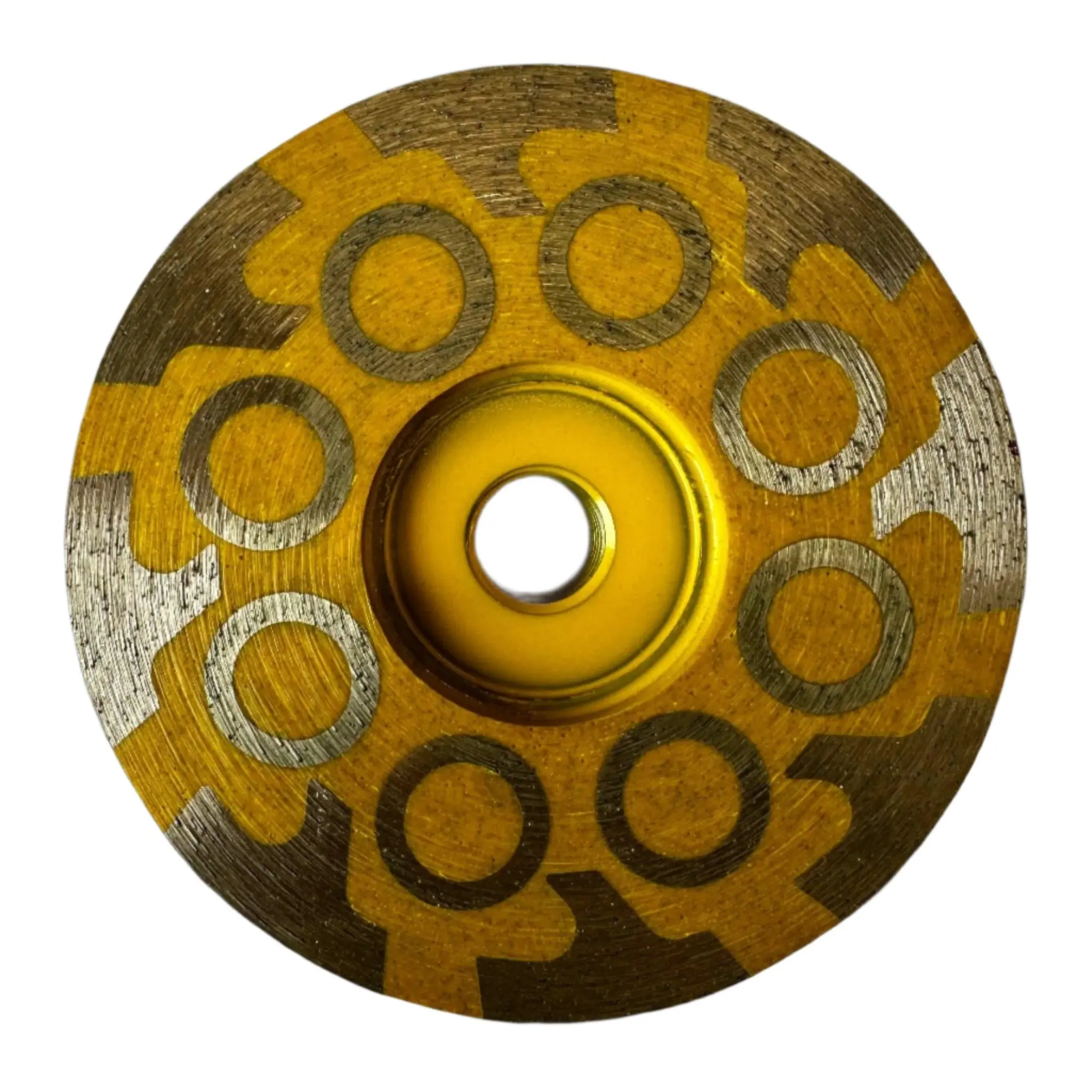 Pro Diamond Resin Cup Grinding Wheels, 4" Medium Yellow Resin, 5/8-11 Arbor, for Granite, Natural Stone, Quartzite - Ideal for Profiling, Chipping, Medium Size