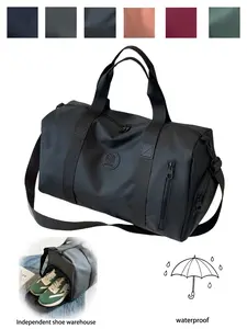 1pc Large Capacity Travel Bag with Independent Shoe Compartment, Water-Resistant Weekender Duffle Bag Compatible with Packing Cubes, Multiple Colors Available, Versatile Duffel for School, Business Trips, Travel & Daily Use