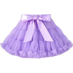 X-GCS31  2-4T Toddler Girl Tutu Skirt Kid Tulle Skirts Birthday Holiday Party Girls Ruffle Short Skirt