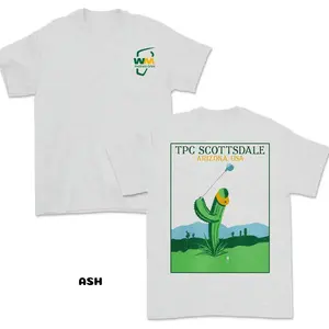 Vintage Graphic Cotton T shirt Inspired by TPC Scottsdale Arizona Golf Course Trendy Casual Gifts for Golf Enthusiasts