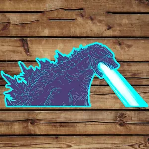 Godzilla Peeker Beam Peeker Gojira Kaijuu Peek Peeker Peeking Window Sticker